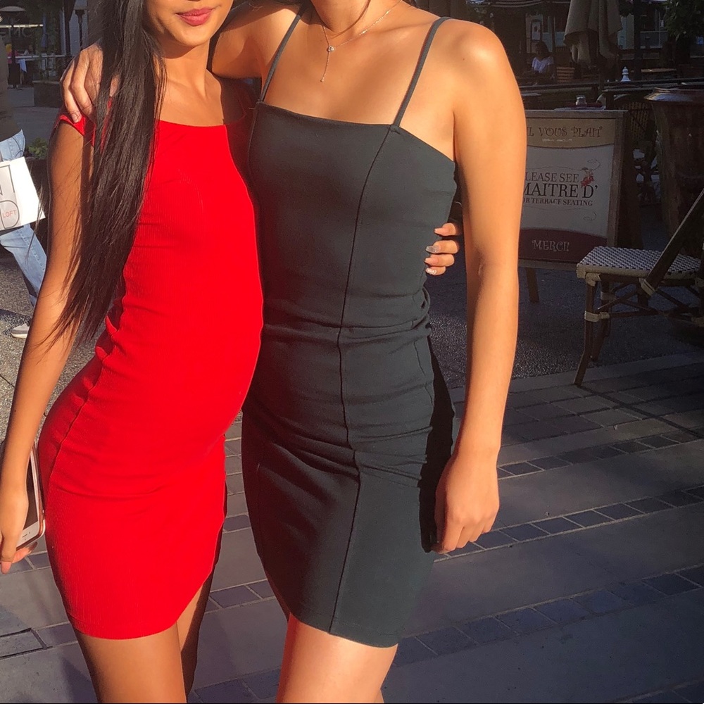 Dark Green Mini Dress